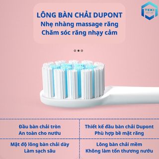 Bàn Chải Điện Đa Năng Thông Minh Máy Đánh Răng Sóng Âm Tặng Kèm 4 Đầu Thay Thế Electric Toothbrush【Chiosala12】