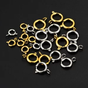 Thép không gỉ Vàng Tròn Móng Vuốt Lò Xo Móc Cho Vòng Tay Vòng Cổ Kết Nối DIY Trang Sức Làm Đồ Dùng