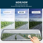 Asawin 24 Giờ Tầm Nhìn Ban Đêm Toàn Màn Hình Ống Kính Kép Gương Chiếu Hậu Dash Cam Recorder HD 1080P Cảm Ứng Đảo Chiều Phía Sau 10 " — ảnh 7