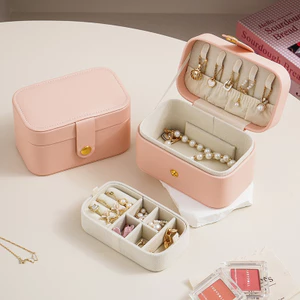 Casegrace Di Động Hai Lớp Trang Sức Hộp Bảo Quản Hộp Trang Sức Nhỏ Người Tổ Chức Cho Bông Tai Vòng Cổ Vòng Hộp Bảo Quản