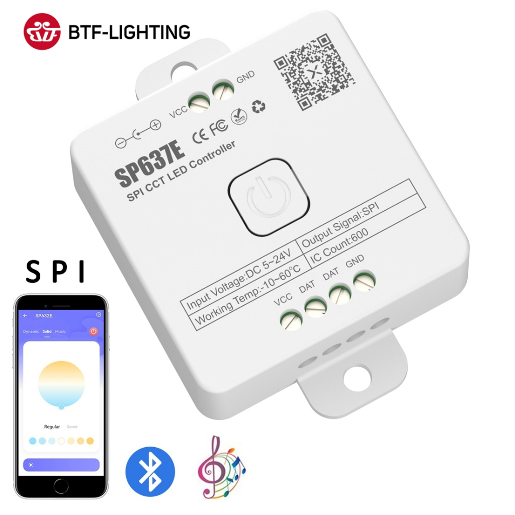 Bộ điều khiển LED Bluetooth BTF-LIGHTING SP636E-SP639E Bộ điều khiển ...