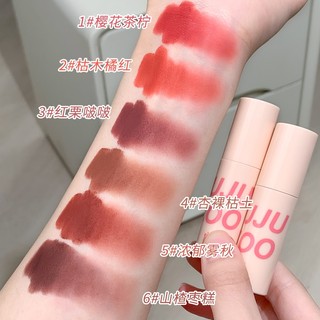 Xixi Mỏng Sương Mù Môi Bùn Tự Nhiên Mờ Nhung Mịn Đỏ Cam Nâu Son Môi Chống Thấm Nước Chống Dính Cốc Labial Cheek Sử Dụng Kép Lip Glaze NO.D689