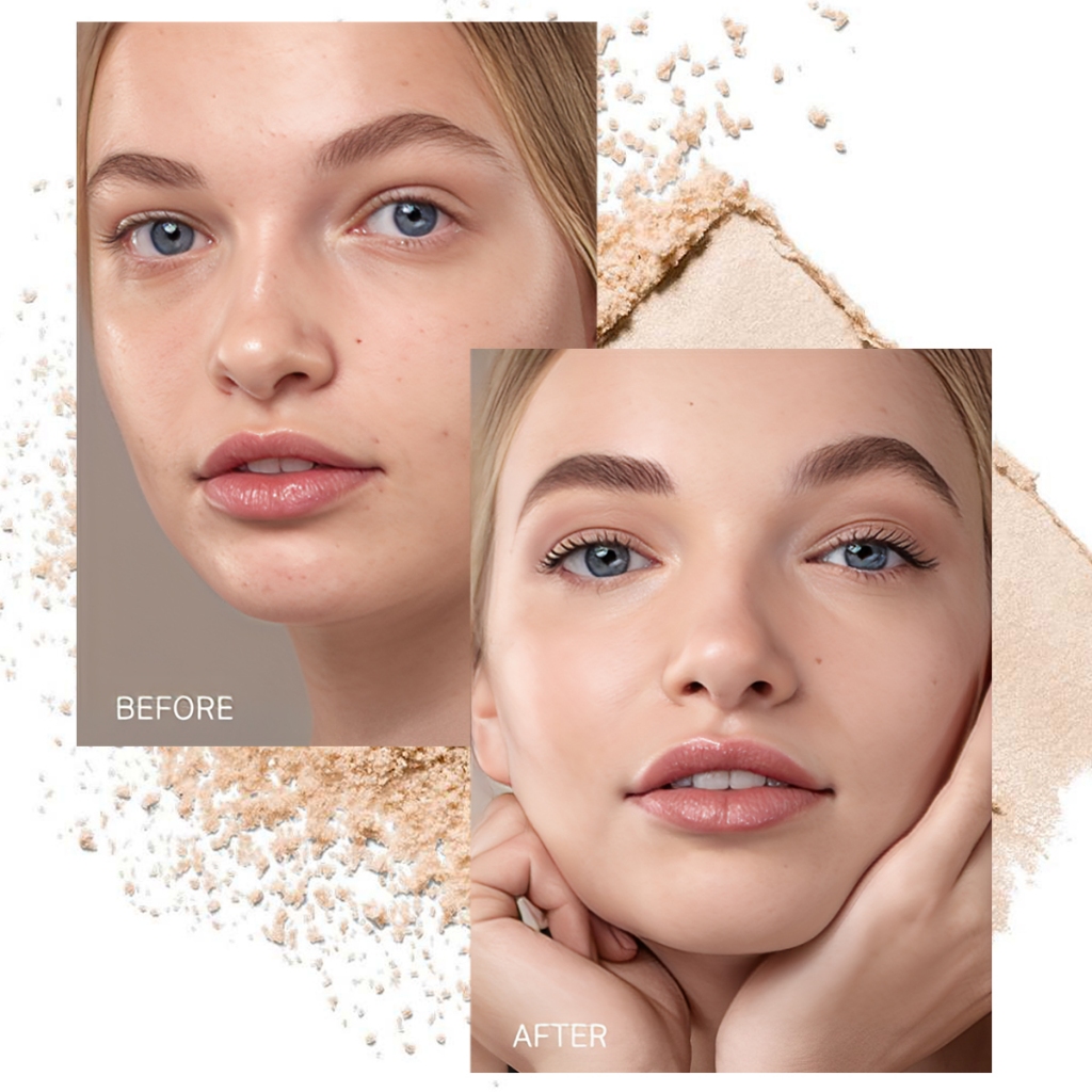 Ảnh Bột Pudaier Chống Thấm Nước Lâu Dài Full Cover Matte Setting Powder 3