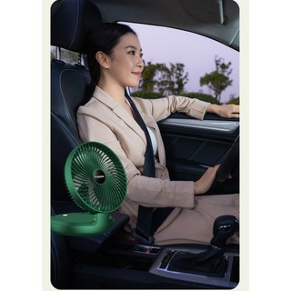 Quạt tích điện mini để bàn 5W Quạt sử dụng pin sạc với đế để bàn kèm móc treo dán tường tiện lợi mini rechargeable desktop fan【Chiosala12】