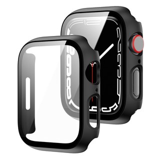 Ốp Mặt Đồng Hồ Kèm Kính Cường Lực 41mm 45mm Dùng Cho apple watch series 9 8 7 Bảo Vệ