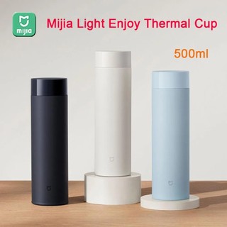 Cốc giữ nhiệt nhẹ Xiaomi Mijia 500ML 316L Thép không gỉ bên trong 6H Cách nhiệt dài hạn 10H Cốc chân không khóa lạnh