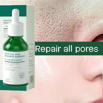 30ml Salicylic Acid Pore Serum Tinh chất co rút lỗ chân lông Dưỡng ẩm Sửa chữa Loại bỏ mụn đầu đen Lỗ chân lông Serum Hyaluronic Acid Tinh chất mặt