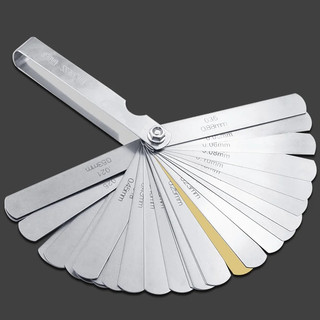 32 chiếc Range Finder Feeler Gauge Van Giảng dạy Feeler Gauge 0,04-0,88 mm Kích thước khoảng cách .0015-.035 Tấm đồng