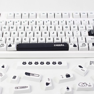 Bow Hoạt Hình Keycaps PBT Dye-sub XDA Profile Keycap Tùy Chỉnh Keycaps Tương Thích Với Cherry Gateron MX Switch