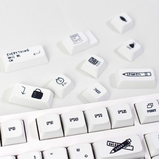 Bow Hoạt Hình Keycaps PBT Dye-sub XDA Profile Keycap Tùy Chỉnh Keycaps Tương Thích Với Cherry Gateron MX Switch