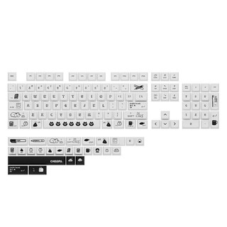 Bow Hoạt Hình Keycaps PBT Dye-sub XDA Profile Keycap Tùy Chỉnh Keycaps Tương Thích Với Cherry Gateron MX Switch