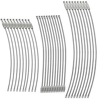 10 Chiếc 1.5-2 Mm EDC Móc Khóa Thẻ Dây Thép Không Gỉ Dây Cáp Vòng Vít Khóa Tiện Ích Vòng Chìa Khóa Vòng Tròn Trại Treo Dụng Cụ