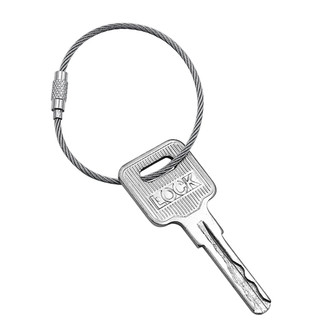 10 Chiếc 1.5-2 Mm EDC Móc Khóa Thẻ Dây Thép Không Gỉ Dây Cáp Vòng Vít Khóa Tiện Ích Vòng Chìa Khóa Vòng Tròn Trại Treo Dụng Cụ