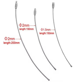 10 Chiếc 1.5-2 Mm EDC Móc Khóa Thẻ Dây Thép Không Gỉ Dây Cáp Vòng Vít Khóa Tiện Ích Vòng Chìa Khóa Vòng Tròn Trại Treo Dụng Cụ