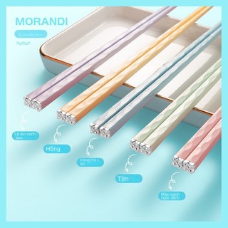 Set 5 Đôi Đũa Ăn Kháng Khuẩn Chống Trượt Chịu Nhiệt Độ Cao Chopsticks【Chiosala12】