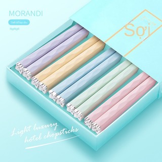 Set 5 Đôi Đũa Ăn Kháng Khuẩn Chống Trượt Chịu Nhiệt Độ Cao Chopsticks【Chiosala12】