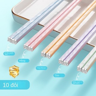 Set 5 Đôi Đũa Ăn Kháng Khuẩn Chống Trượt Chịu Nhiệt Độ Cao Chopsticks【Chiosala12】