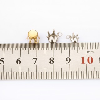 Giá đỡ máy khoan sáu móng bằng thép không gỉ Giá đỡ kim cương vàng 18K Đế tự làm Phụ kiện trang sức Vật liệu thủ công 6 / 8mm Vòng khoan móng vuốt Giá đỡ rỗng