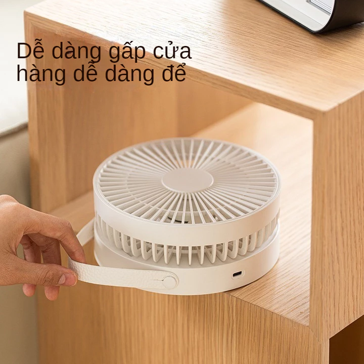 Quạt để bàn, Quạt mini để bàn, Quạt mini có đèn, quạt tích điện mini cầm tay, quạt cầm tay sạc điện – 7