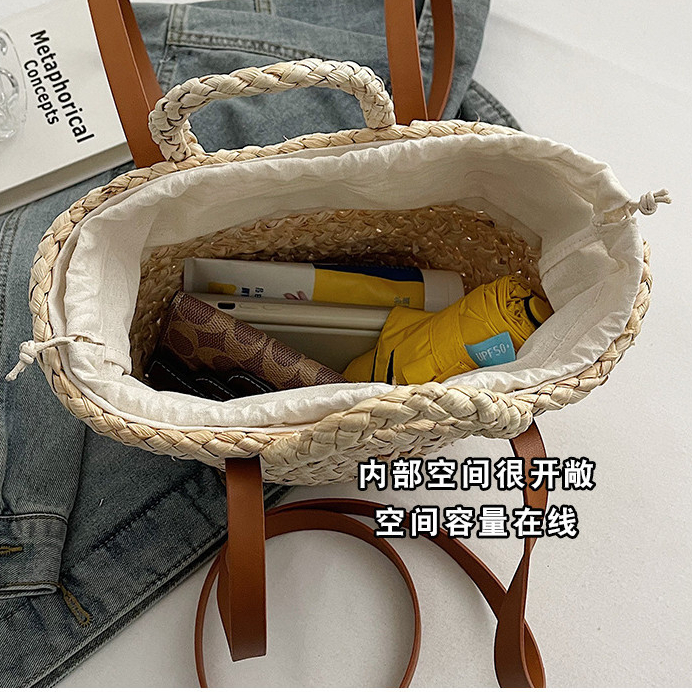 Túi dệt rơm nữ: xô, đeo vai, chéo, mây, xách cầm tay