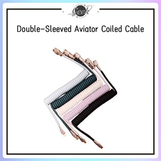 [24 Màu] Bàn phím cơ cuộn Aviator tùy chỉnh hai tay Cáp cuộn dây bện USB-C Type C