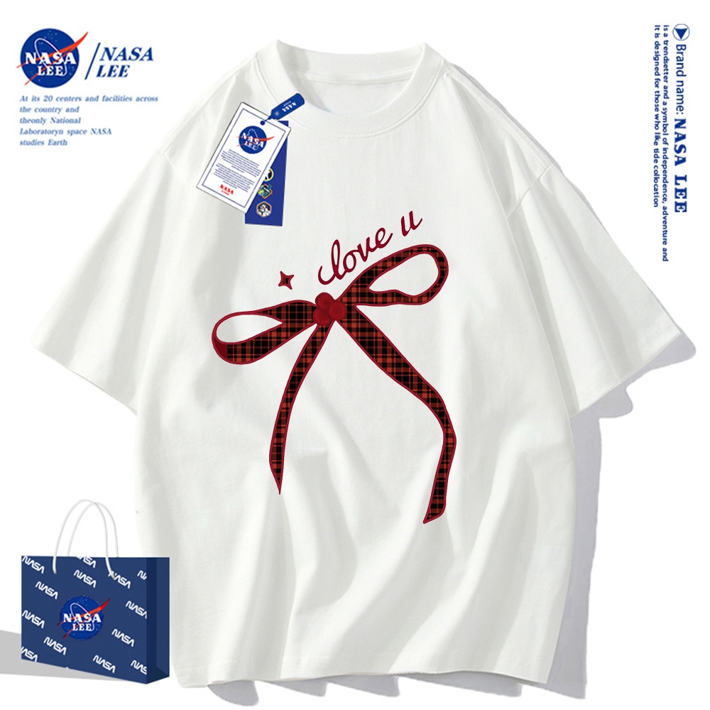 NASA Áo đôi nam nữ unisex 2024 Phong cách mới，Áo đôi thun cộc tay