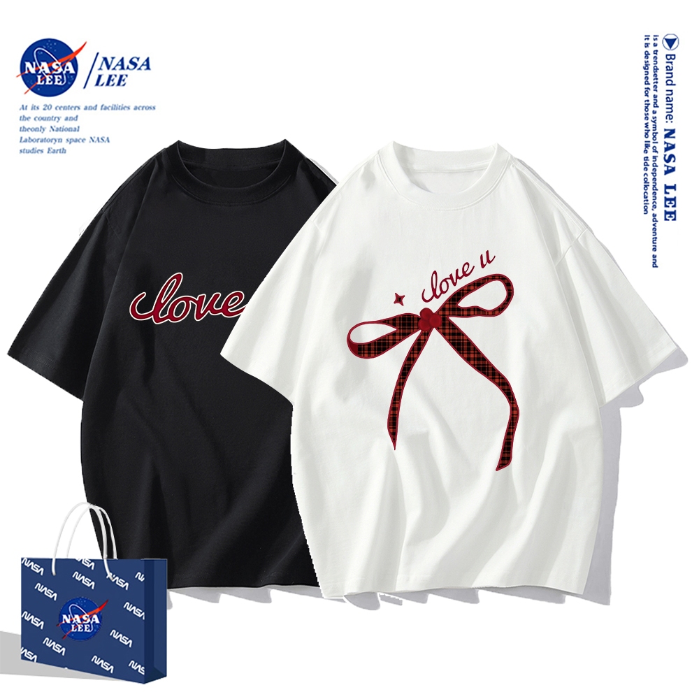 NASA Áo đôi nam nữ unisex 2024 Phong cách mới，Áo đôi thun cộc tay