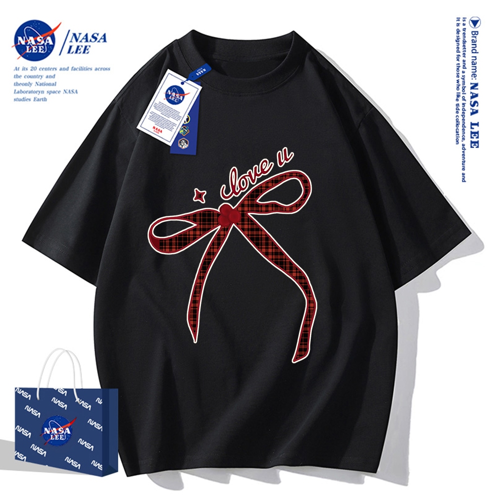 NASA Áo đôi nam nữ unisex 2024 Phong cách mới，Áo đôi thun cộc tay