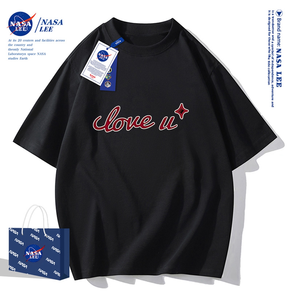 NASA Áo đôi nam nữ unisex 2024 Phong cách mới，Áo đôi thun cộc tay
