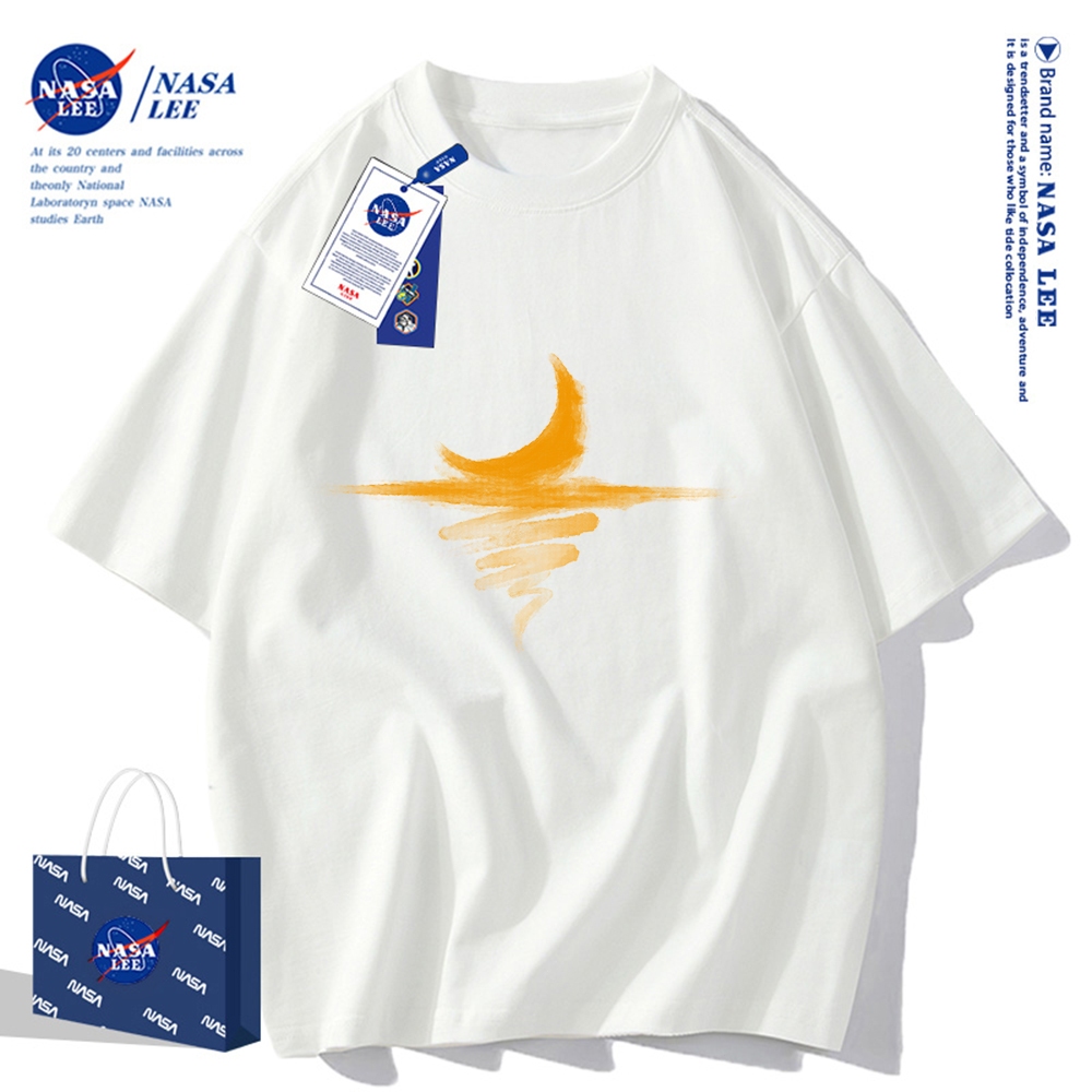 NASA Áo đôi nam nữ unisex 2024 Phong cách mới，Áo đôi thun cộc tay