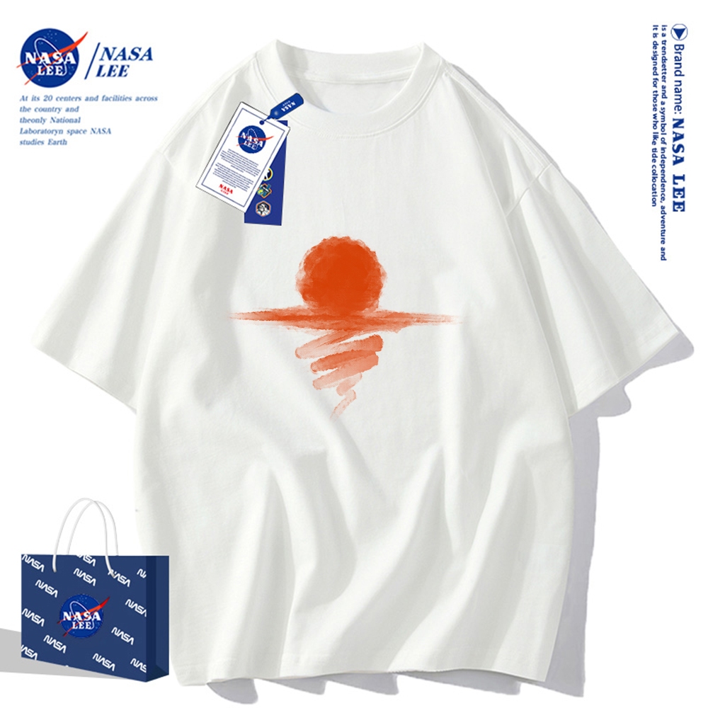 NASA Áo đôi nam nữ unisex 2024 Phong cách mới，Áo đôi thun cộc tay