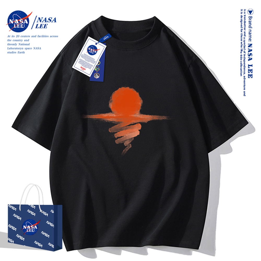 NASA Áo đôi nam nữ unisex 2024 Phong cách mới，Áo đôi thun cộc tay