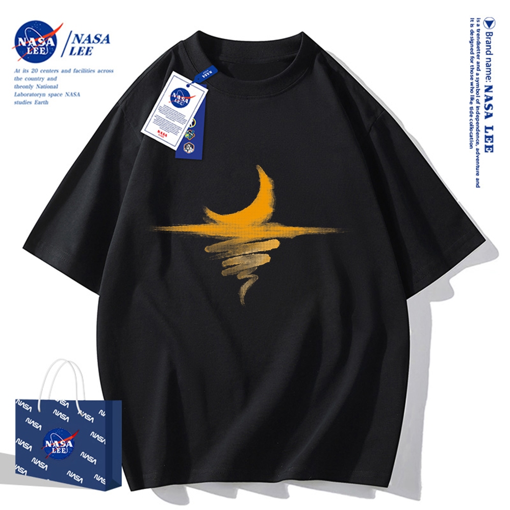 NASA Áo đôi nam nữ unisex 2024 Phong cách mới，Áo đôi thun cộc tay
