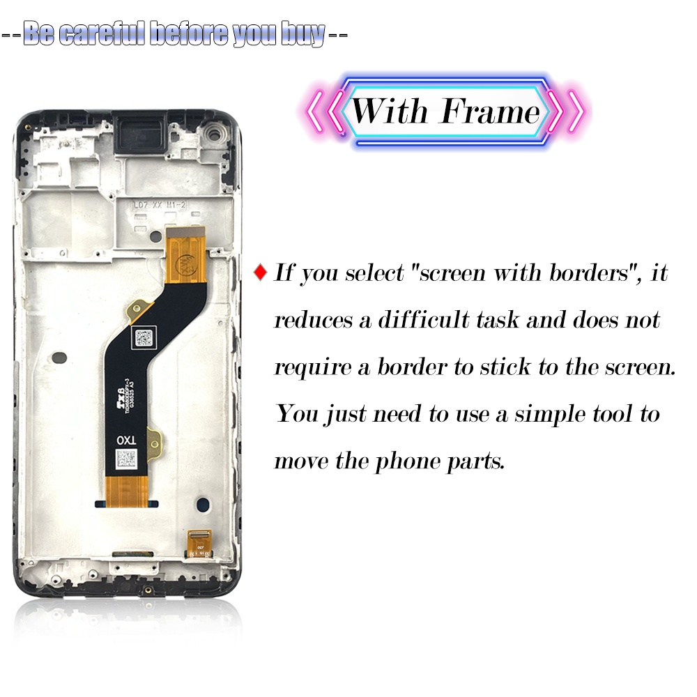 Dành Cho Màn Hình LCD Tecno Pova Với Bộ Số Hóa Màn Hình Cảm Ứng Cho Tecno Pova LD7j LD7 Màn Hình LCD Có Khung Thay Thế
