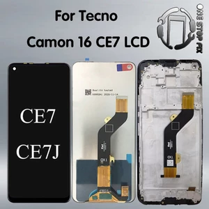 Đen 6,8Inch Cho Tecno Camon 16 CE7 CE7j CE9h Màn Hình Hiển Thị LCD Bộ Số Hóa Cảm Ứng Thay Thế / Có Khung