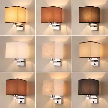 Bóng Vải Đèn Treo Tường Phòng Ngủ Đèn Với Công Tắc Treo Tường Đèn Tường Trang Trí Phòng Khách Đèn Ngủ Treo Tường Phòng Ngủ