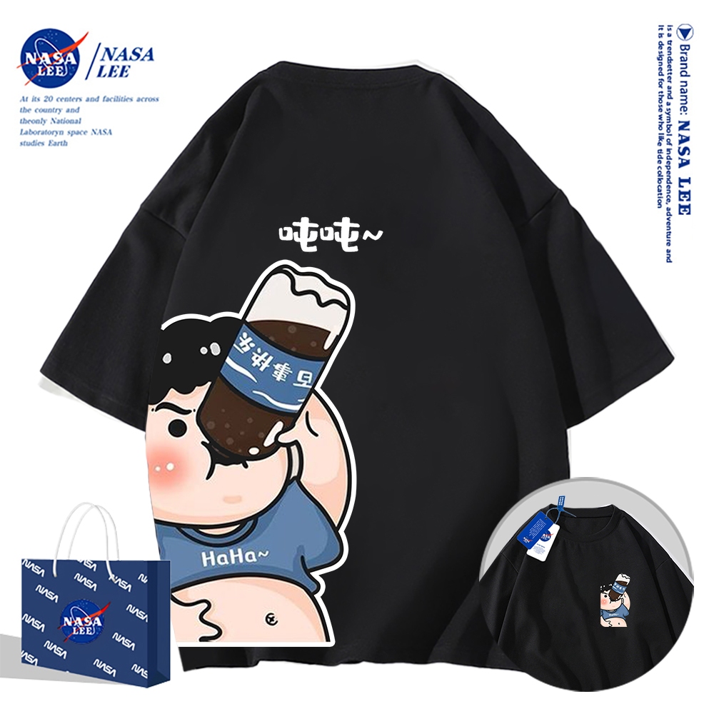 NASA Áo đôi nam nữ unisex 2024 Phong cách mới，Áo đôi thun cộc tay