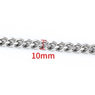 Dây chuyền mài bốn mặt bằng thép không gỉ 10mm Dây chuyền dày tự làm Trang sức Cuba Dây chuyền vòng cổ Phụ kiện vòng tay