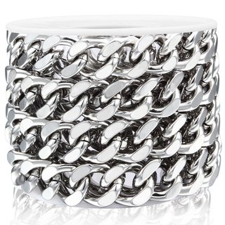 Dây chuyền mài bốn mặt bằng thép không gỉ 10mm Dây chuyền dày tự làm Trang sức Cuba Dây chuyền vòng cổ Phụ kiện vòng tay