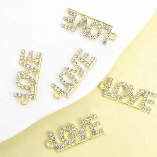 10 Chiếc Sáng Bóng Kim Cương Giả Kẻ Sọc Rỗng Chữ Tình Yêu Quyến Rũ Cho DIY Đơn Giản Và Đa Năng Vòng Cổ Bông Tai Móc Khóa Trang Sức Thời Trang Làm Mặt Dây Hợp Kim Quà Tặng Ngày Lễ Tình Nhân Hoàn Hảo