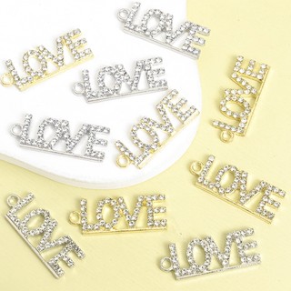 10 Chiếc Sáng Bóng Kim Cương Giả Kẻ Sọc Rỗng Chữ Tình Yêu Quyến Rũ Cho DIY Đơn Giản Và Đa Năng Vòng Cổ Bông Tai Móc Khóa Trang Sức Thời Trang Làm Mặt Dây Hợp Kim Quà Tặng Ngày Lễ Tình Nhân Hoàn Hảo