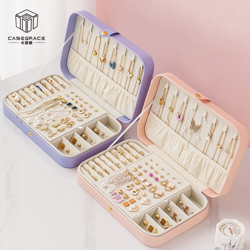 Casegrace Hộp Trang Sức Người Tổ Chức Cho Di Động Bông Tai Vòng Cổ Nhẫn Đồng Hồ Trang Sức Hộp Bảo Quản Đám Cưới Hộp Quà Tặng