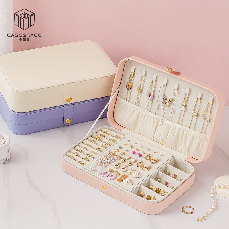 Casegrace Hộp Trang Sức Người Tổ Chức Cho Di Động Bông Tai Vòng Cổ Nhẫn Đồng Hồ Trang Sức Hộp Bảo Quản Đám Cưới Hộp Quà Tặng