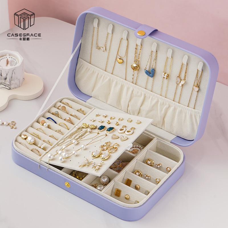 Casegrace Hộp Trang Sức Người Tổ Chức Cho Di Động Bông Tai Vòng Cổ Nhẫn Đồng Hồ Trang Sức Hộp Bảo Quản Đám Cưới Hộp Quà Tặng