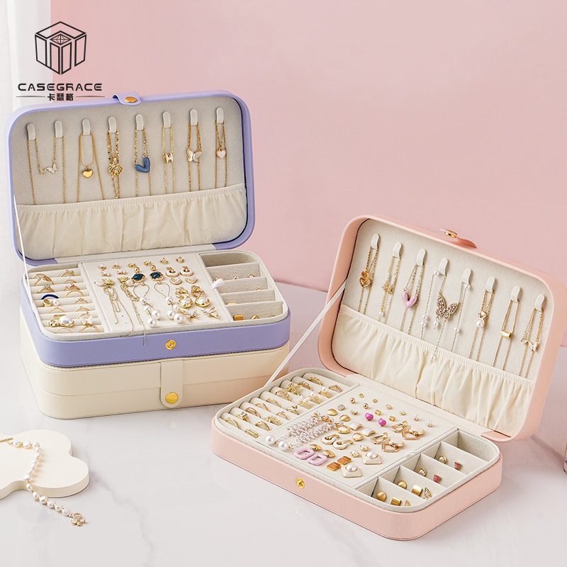Casegrace Hộp Trang Sức Người Tổ Chức Cho Di Động Bông Tai Vòng Cổ Nhẫn Đồng Hồ Trang Sức Hộp Bảo Quản Đám Cưới Hộp Quà Tặng