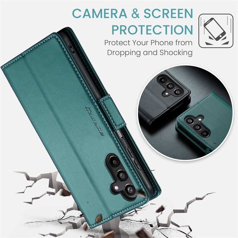 Ốp Da Cho Samsung Galaxy Note 10 20 S10 S24 + Plus Pro Siêu Lật Ví Khe Cắm Thẻ Đứng Vỏ Chống Sốc