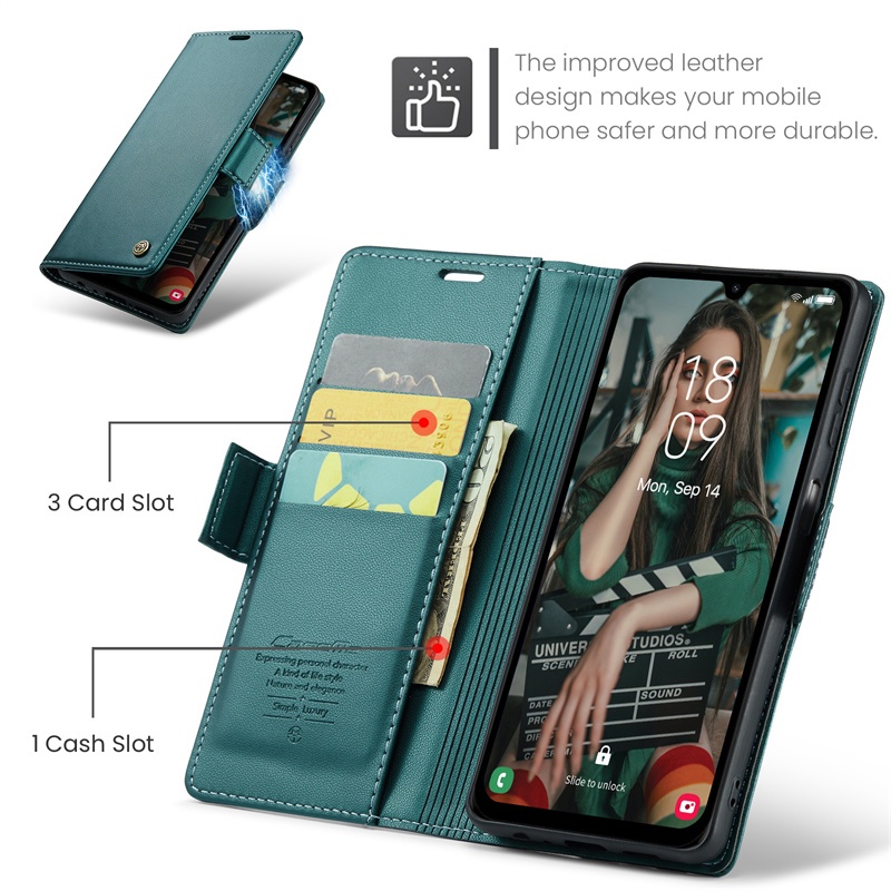 Ốp Da Cho Samsung Galaxy Note 10 20 S10 S24 + Plus Pro Siêu Lật Ví Khe Cắm Thẻ Đứng Vỏ Chống Sốc