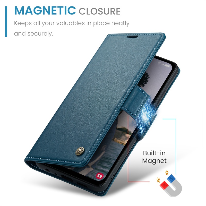 Ốp Da Cho Samsung Galaxy Note 10 20 S10 S24 + Plus Pro Siêu Lật Ví Khe Cắm Thẻ Đứng Vỏ Chống Sốc