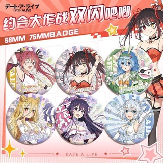 58mm Ngày Một Sống Yoshino Yatogami Tohka Tokisaki Kurumi Tinplate Kim Loại Huy Hiệu Pin Trâm Anime Ngoại Vi Sưu Tập Quà Tặng