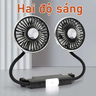 quạt trên xe ô tô SEAMETAL Quạt ô tô hai đầu di động Xoay 360 độ Quạt làm mát không khí tự động 3 tốc độ có thể điều chỉnh